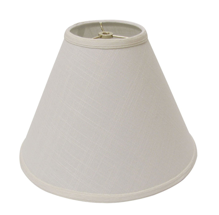 Deep Cone Slanted Linen Lampshade - Off White