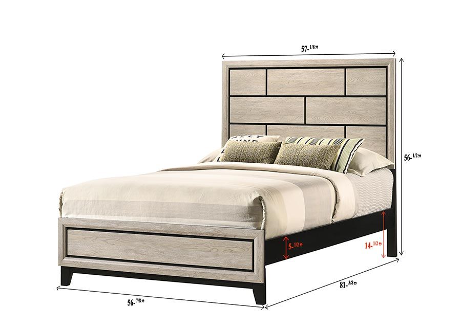 Akerson - Full Headboard, Footboard - Gray