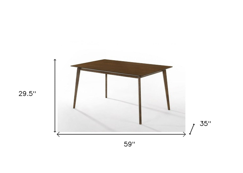 Rectangular Solid Wood Dining Table - Walnut