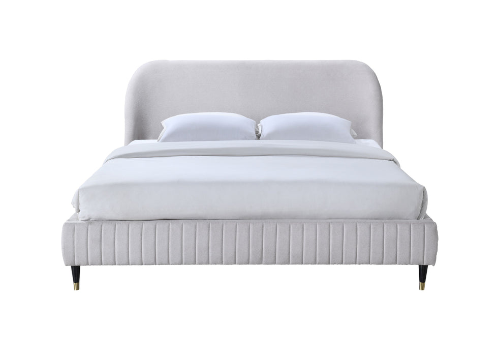 Queen Upholstered Bed - Beige