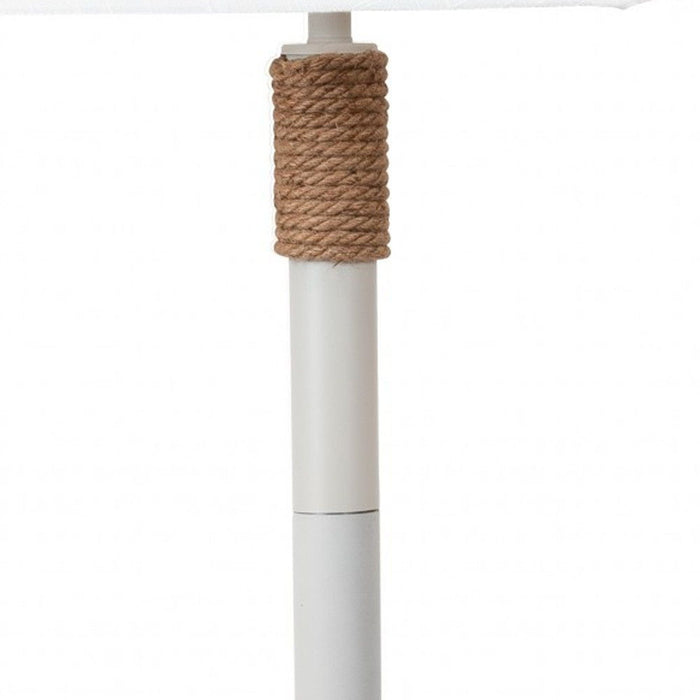 Bright And Nautical Rope Floor Lamp - White