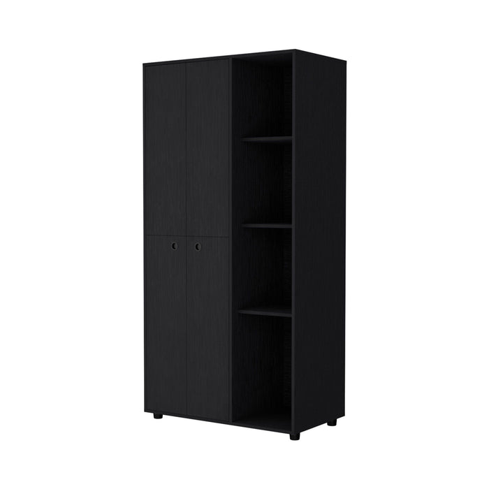 Drawer Dresser Wooden - Black