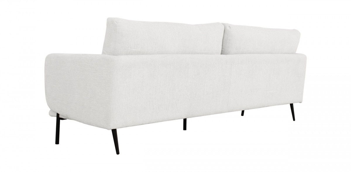 Modern Fabric Sofa - White / Black