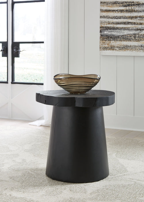 Wimbell - Black - Round End Table