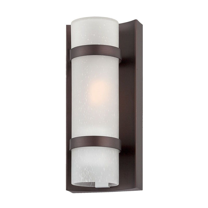Glass Wall Sconce - Bronze And White