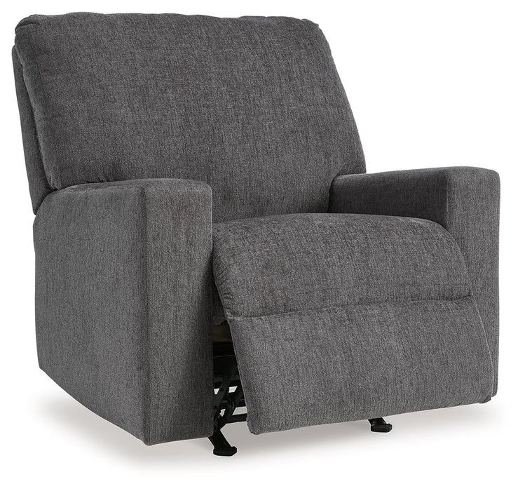 Rannis - Pewter - Rocker Recliner - Fabric