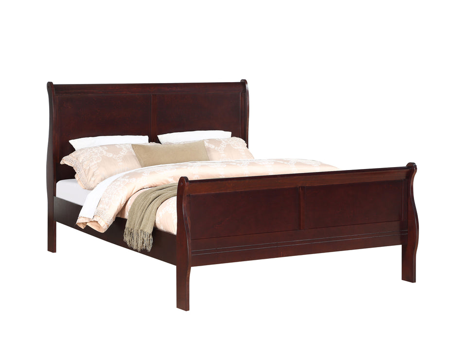 Louis Philip - Queen Headboard, Footboard - Cherry