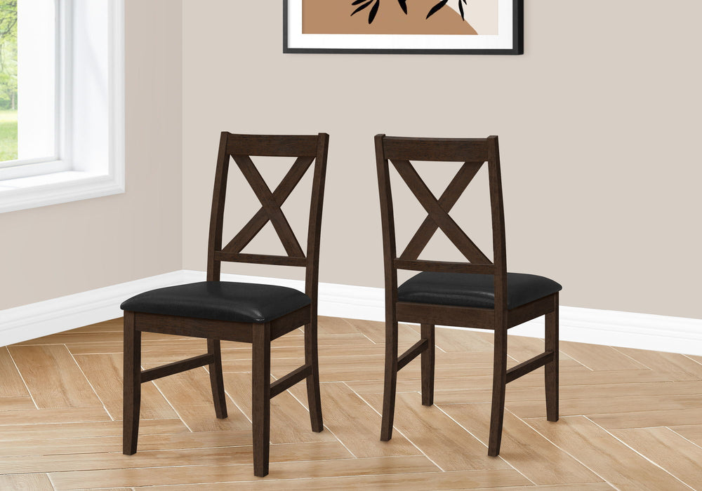 Dining Chair, Dining Room, Side, Comfortable Seating, Transitional (Set of 2) - Black