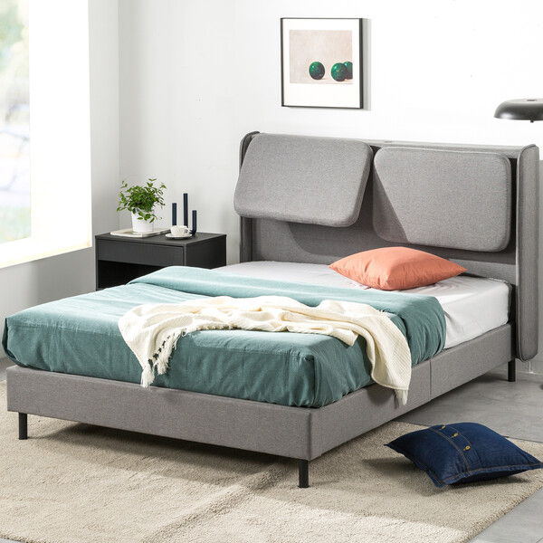 Avery - Upholstered Platform Bed With Reclining Headboard With USB