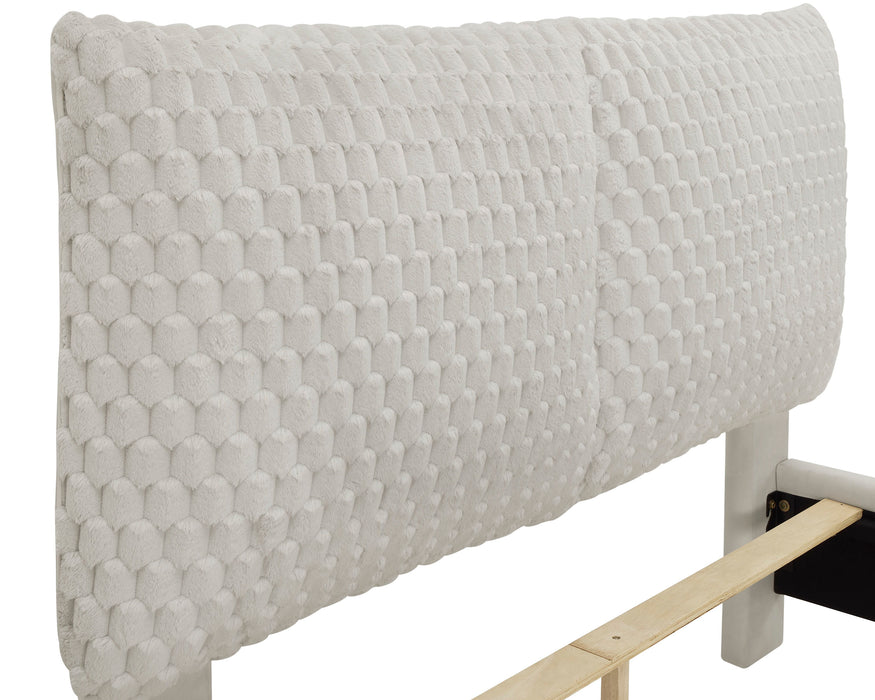 Violet - King Footboard Rail - White Dove