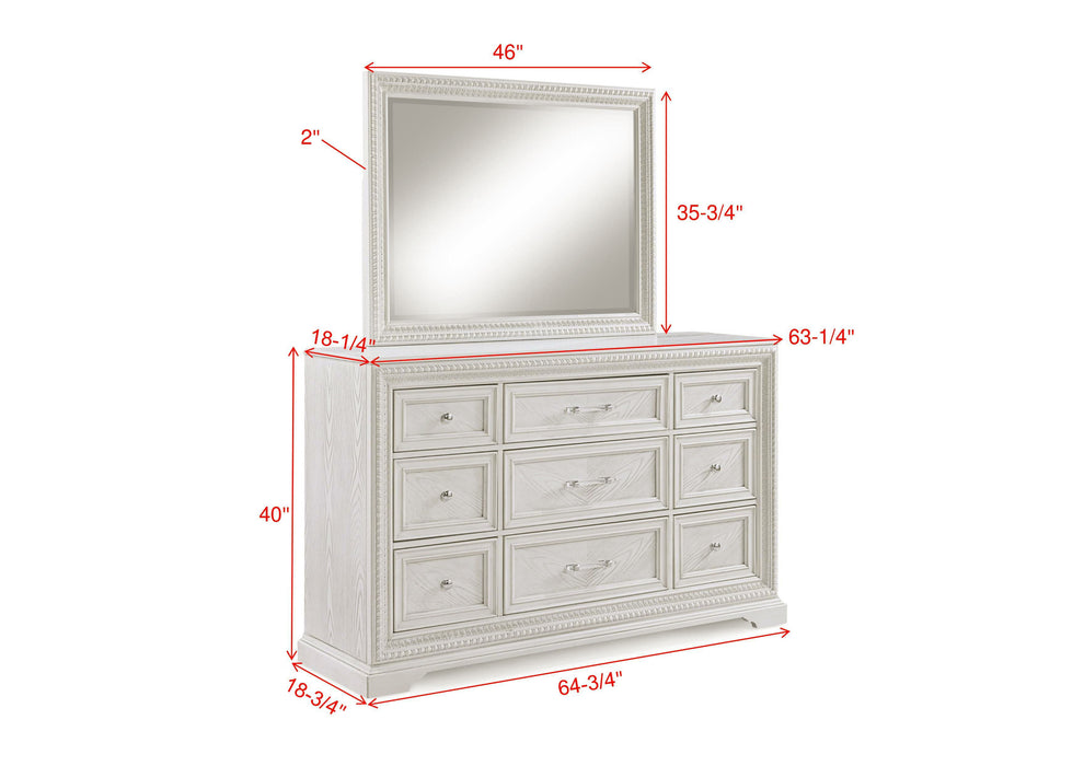 Alexandria - Dresser Top - White