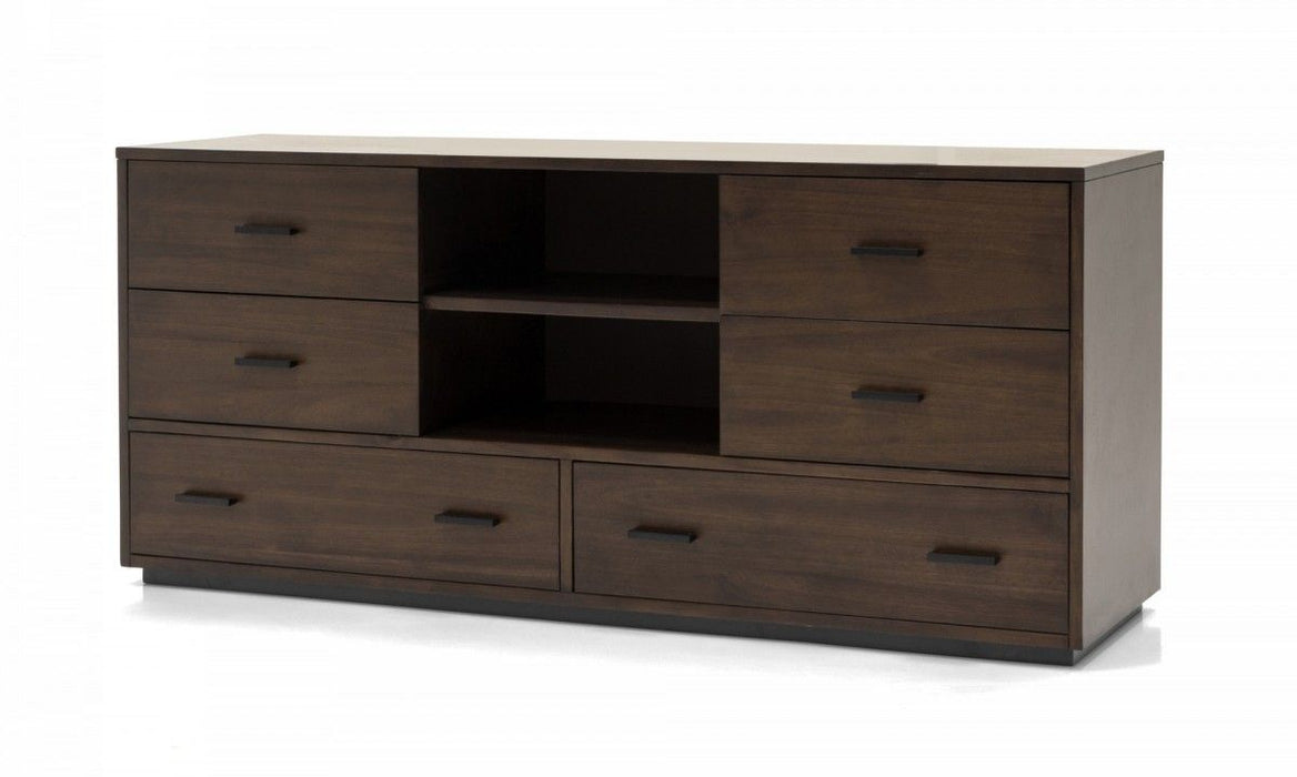 Six Drawer Double Dresser - Walnut