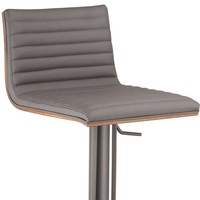 Swivel Low Back Adjustable Height Bar Chair - Gray