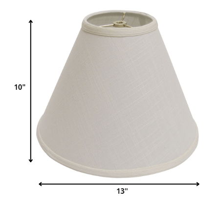 Deep Cone Linen Lampshade - Off White