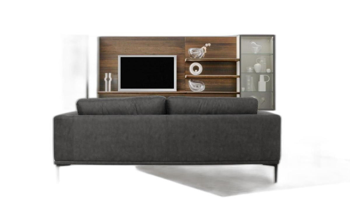 Modern Loveseat With Removable Cushions - Dark Gray