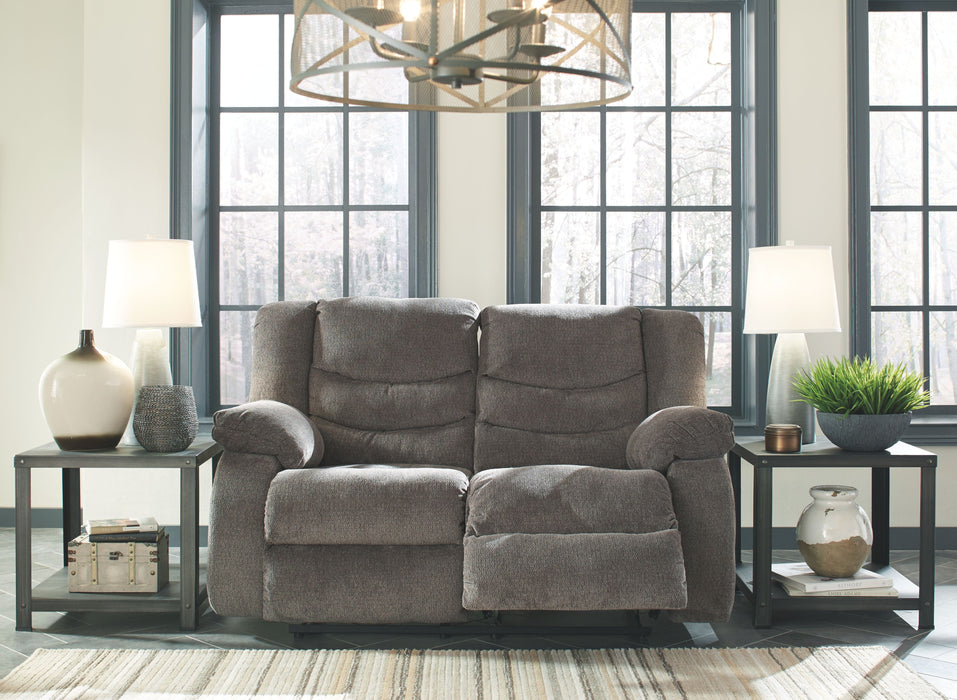 Tulen - Gray - 3 Pc. - Reclining Sofa, Reclining Loveseat, Rocker Recliner