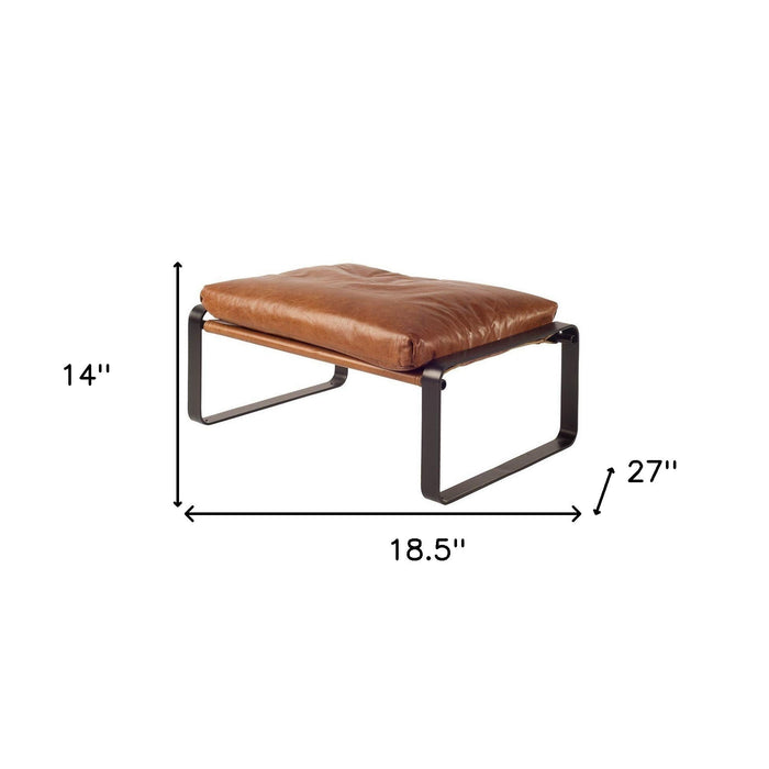 Ottoman Faux Leather - Brown