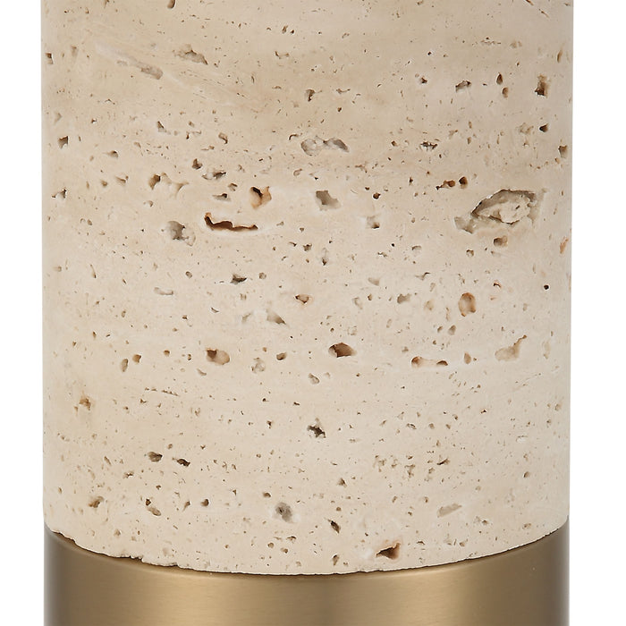 Gravitas - Elegant Brass & Stone Lamp