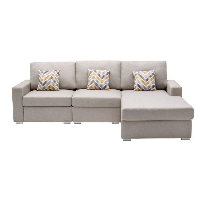 Nolan - Fabric 3 Piece Reversible Sectional Sofa