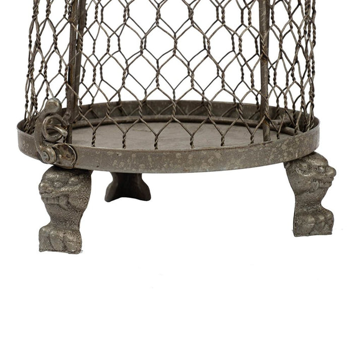 Phineas Hanging Wire Mesh Candle Holders (Set of 2) - Antique Gray