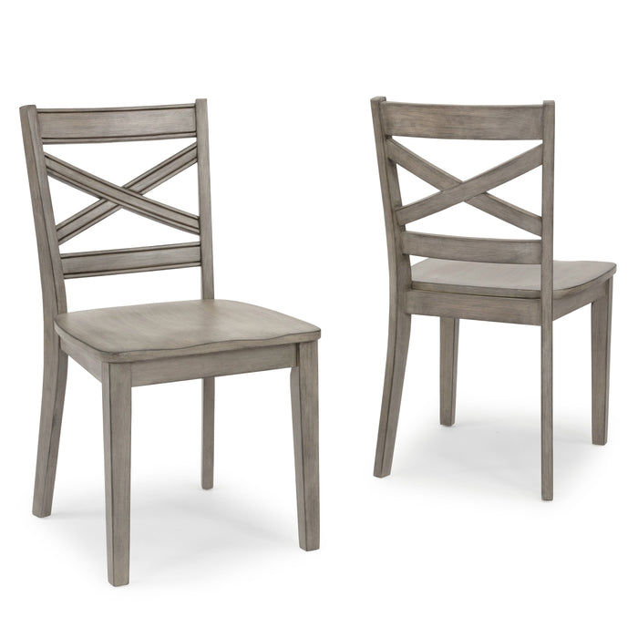 Walker - Dining Chair (Set of 2) - Wood - Dark Gray - 34.5"