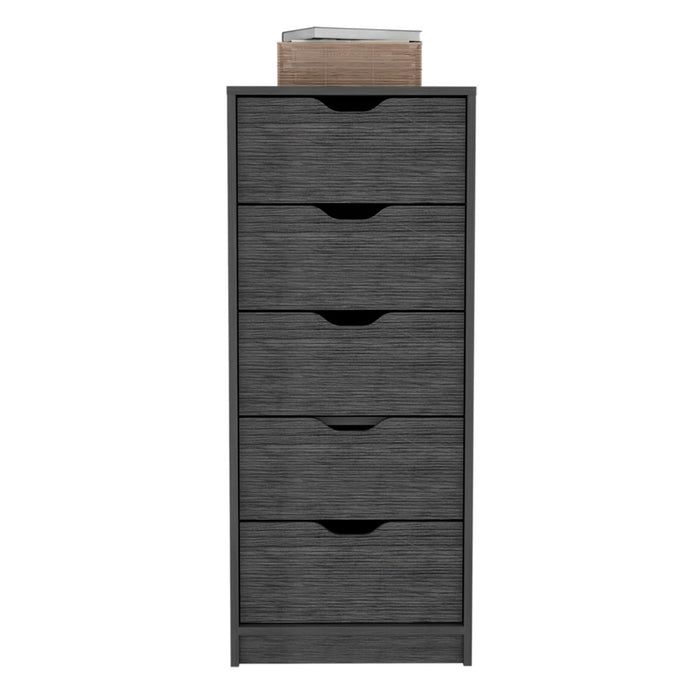 Five Drawer Standard Chest - Dark Gray