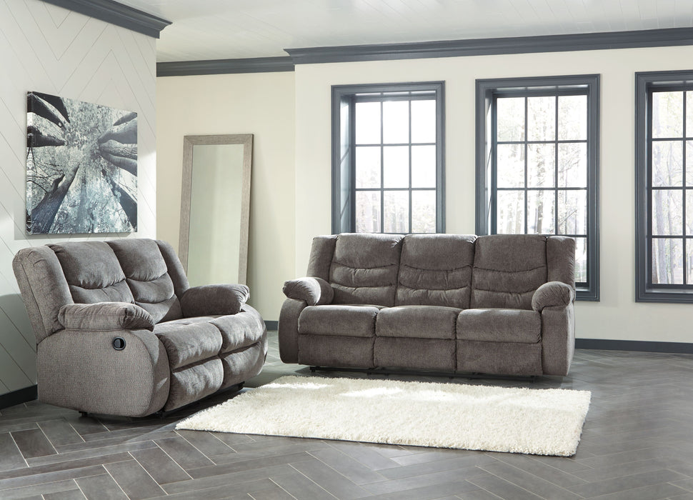 Tulen - Gray - 2 Pc. - Reclining Sofa, Reclining Loveseat