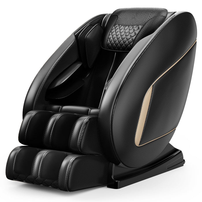 Massage Chair Blue-Tooth Connection And Speaker, Easy To Use At Home And In The Office And Recliner With Zero Gravity With Full Body Air Pressure - Black