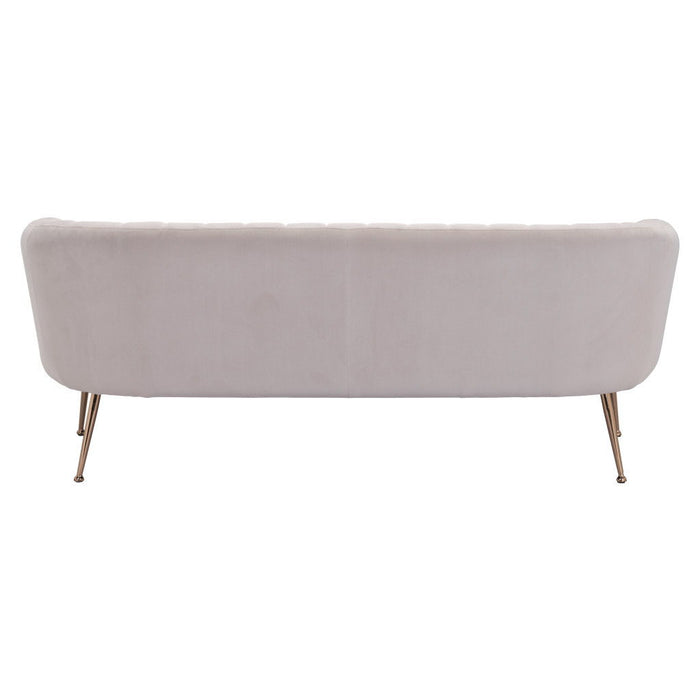 Polyester Sofa With Gold Legs - Beige