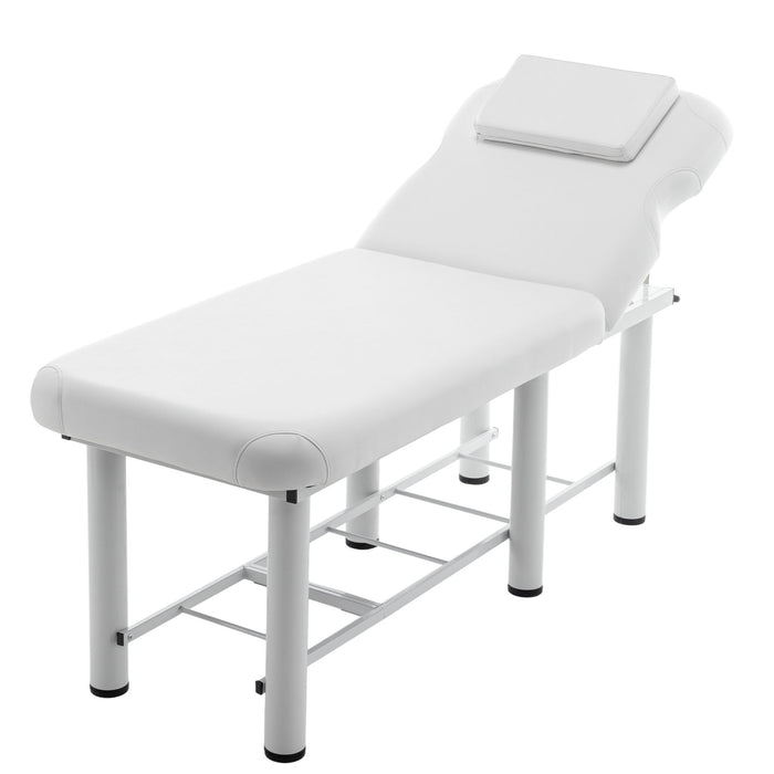 Professioanl Massage Table, Backrest Adjustable, Removable Headrest, Bottom Shelf Storage, Memory Foam Layer Salon Bed