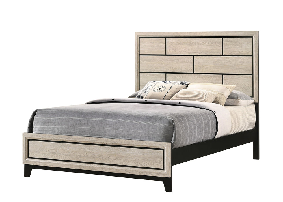 Akerson - Queen Headboard, Footboard - Drift Wood