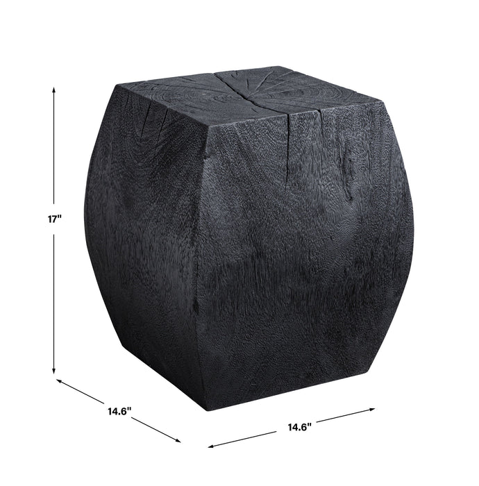 Grove - Black Wooden Accent Stool