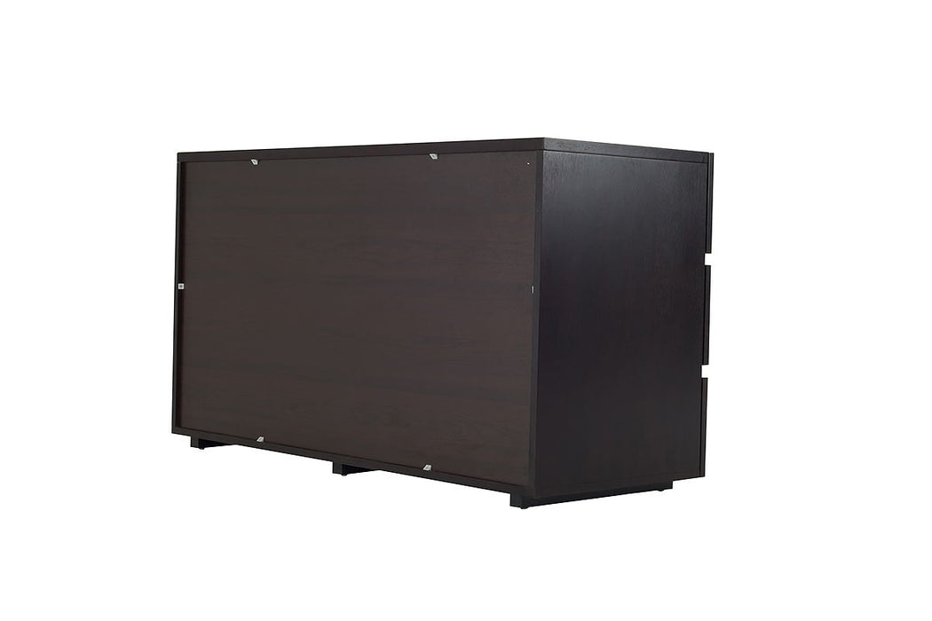 Three Drawer Dresser - Dark Brown