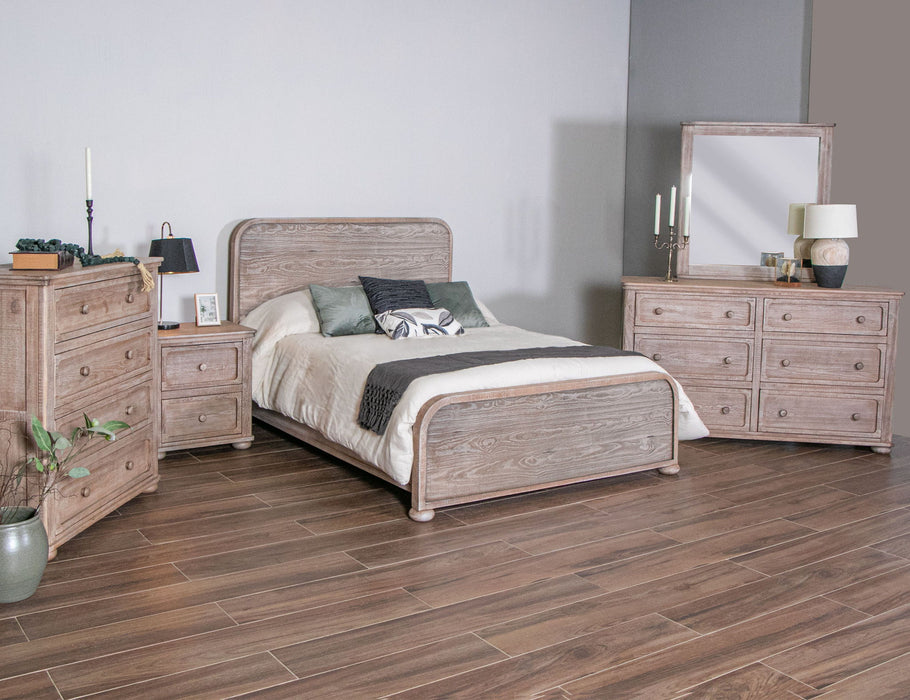 Wood Six Drawer Double Dresser - Natural