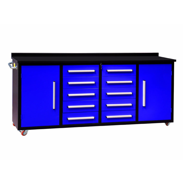 Storage Cabinets With Workbench (10 Drawers & 2 Cabinets)