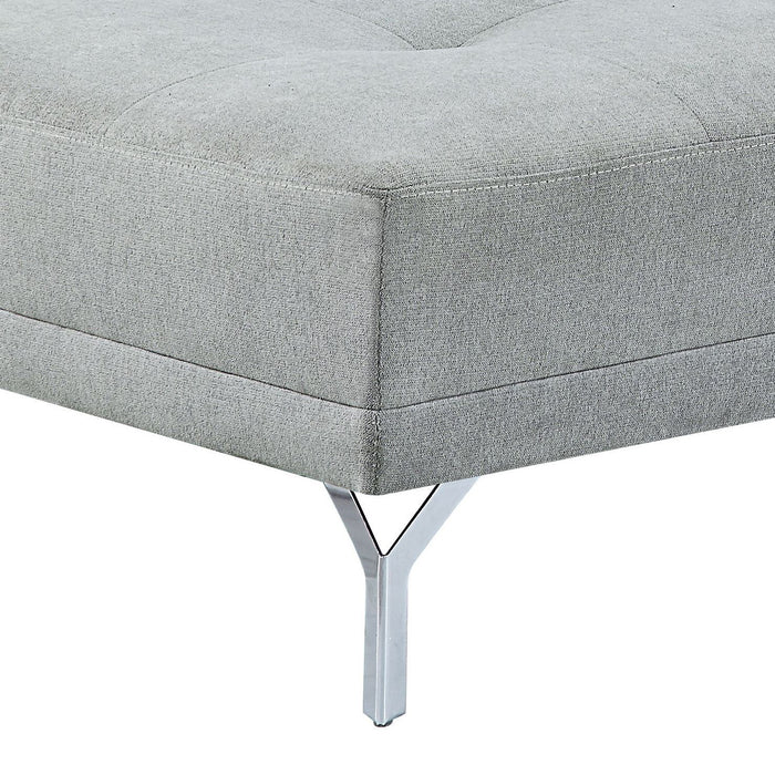 Quenti - Velvet Sofa Bed With Pillow - Gray