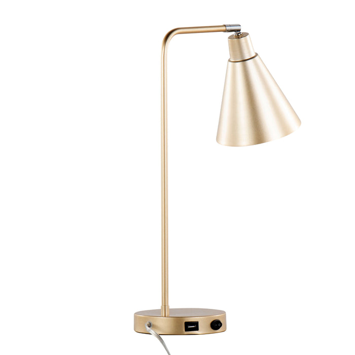 Pix - Contemporary Task Lamp Built In USB Port