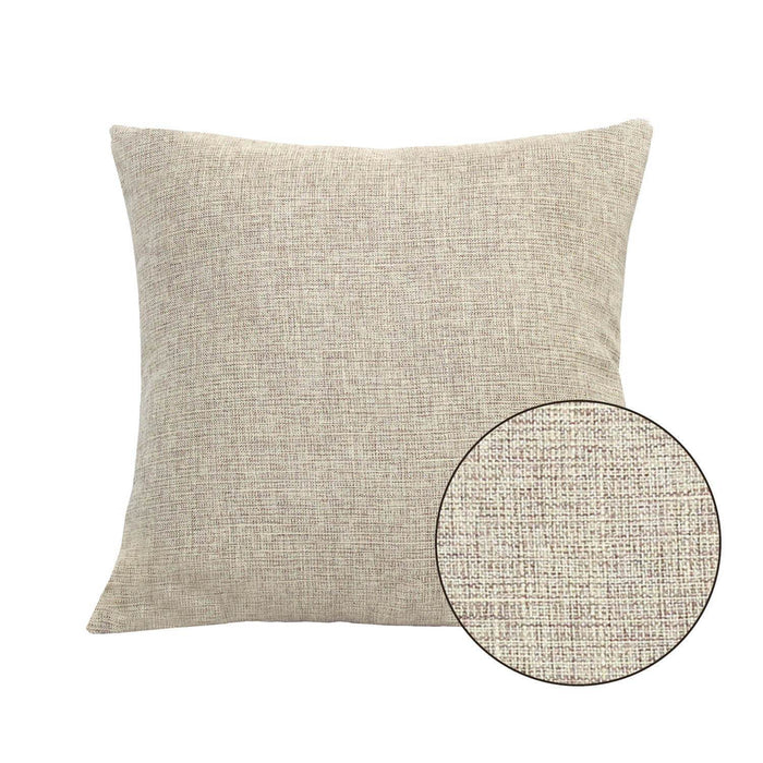 Square Accent Pillow - Beige - Tweed