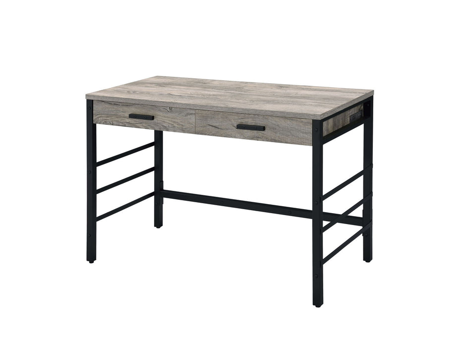 Disho - Weathered Writing Desk With USB - Oak