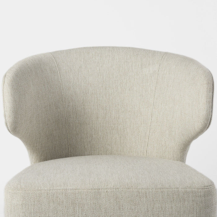 Wingback Dining Side Chair - Ivory / Black