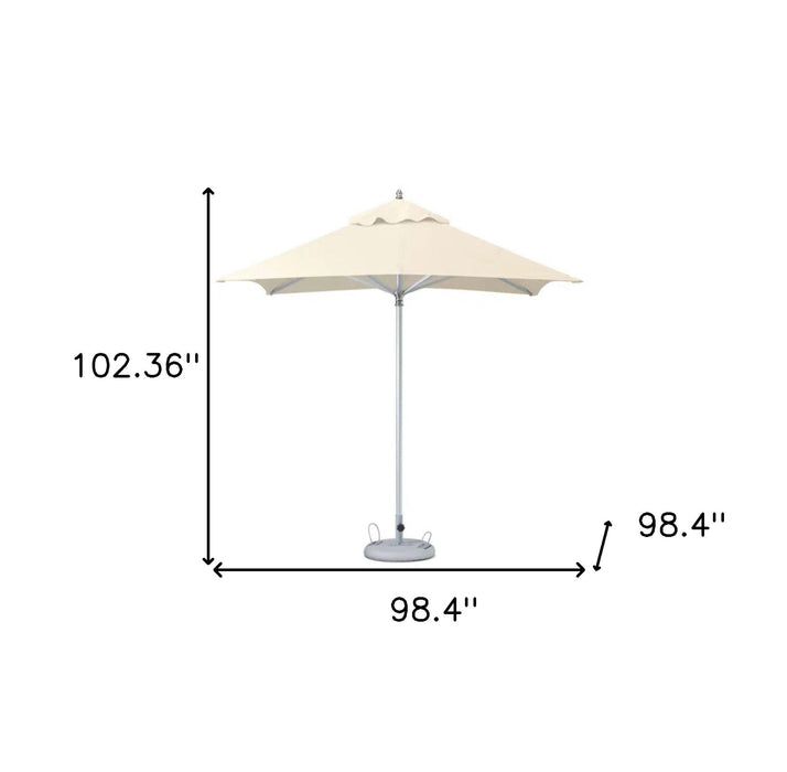 Polyester Square Market Patio Umbrella - Ecru