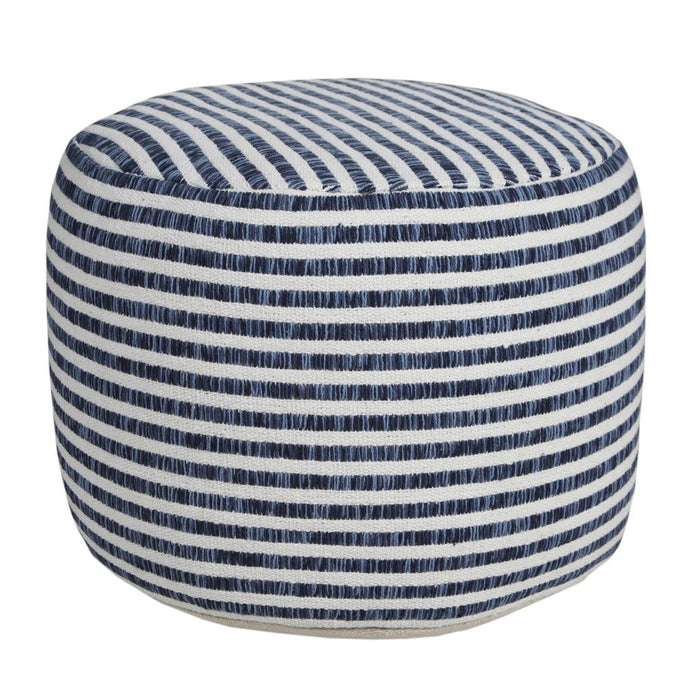 Cotton Ottoman Round - Blue