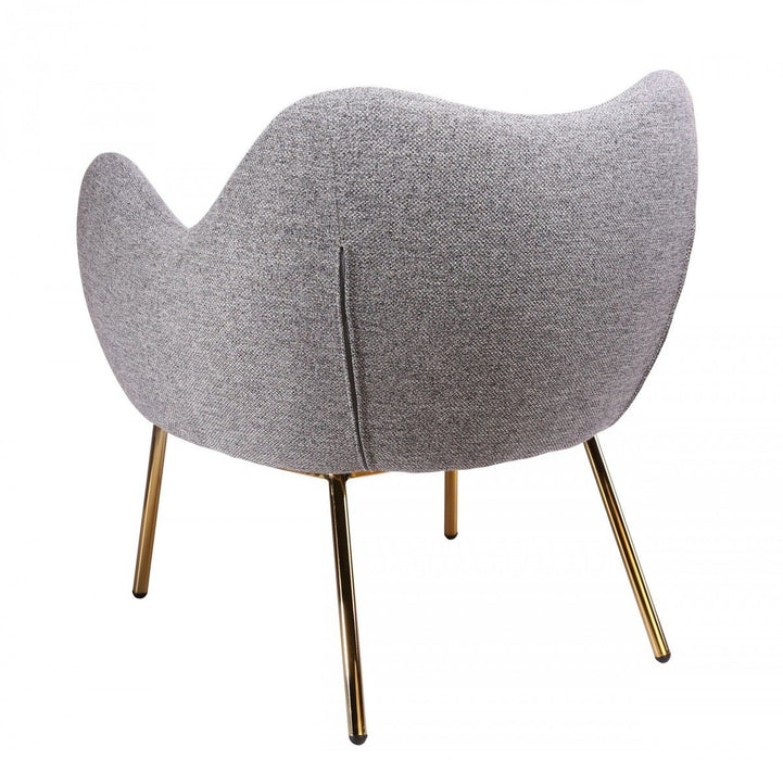 Plush Comfy Accent Chair - Gray / Gold