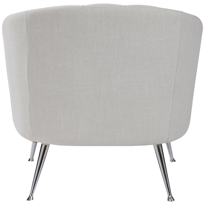 Janie - Mid-Century Accent Chair - White