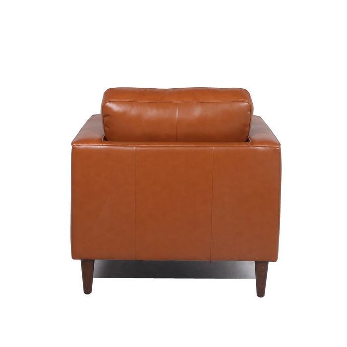 Mid-Century Tufted Leather Chair