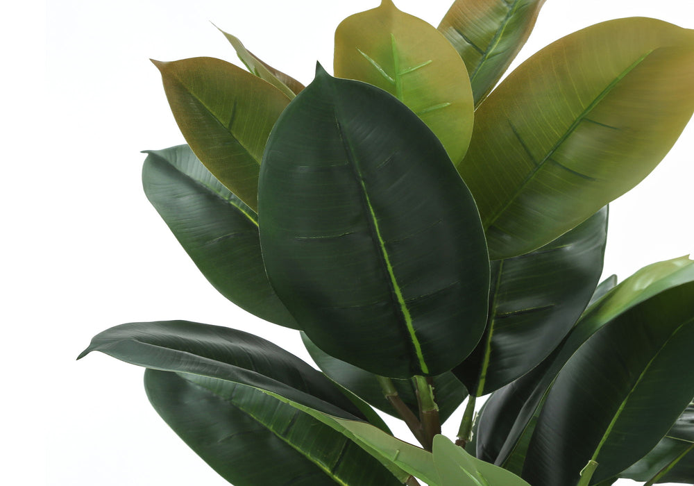 Artificial Plant, 40" Tall, Rubber Tree, Indoor, Faux, Fake, Floor, Greenery, Potted, Real Touch, Decorative - Green / Black