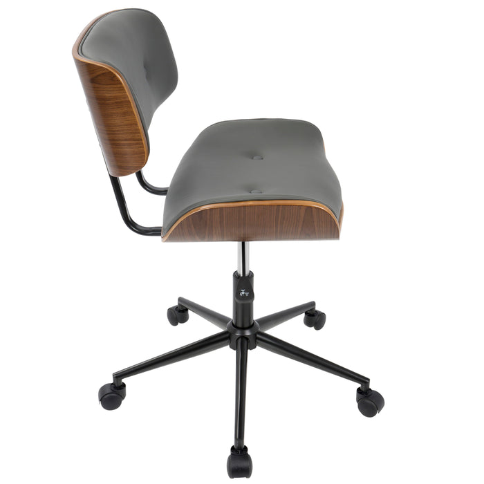 Lombardi - Mid Century Modern Adjustable Office Chair With Swivel