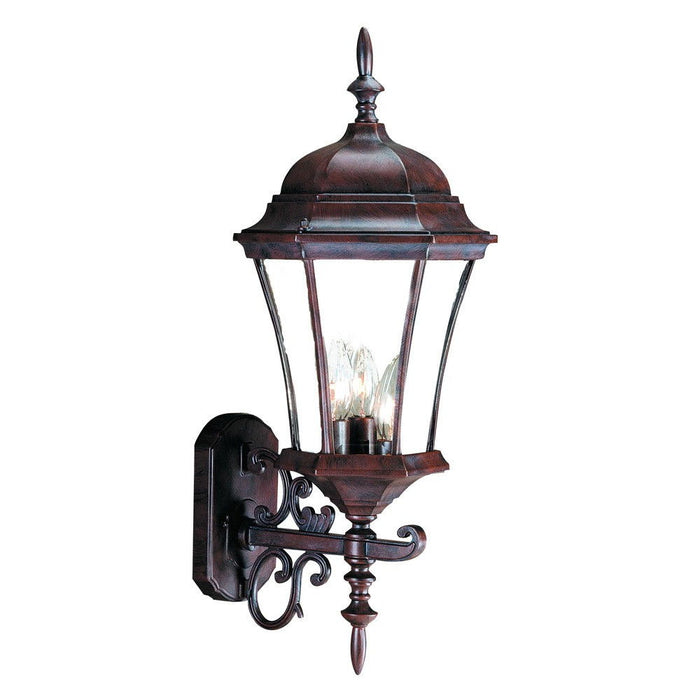 Ornamental Carousel Lantern Wall Light - Dark Brown