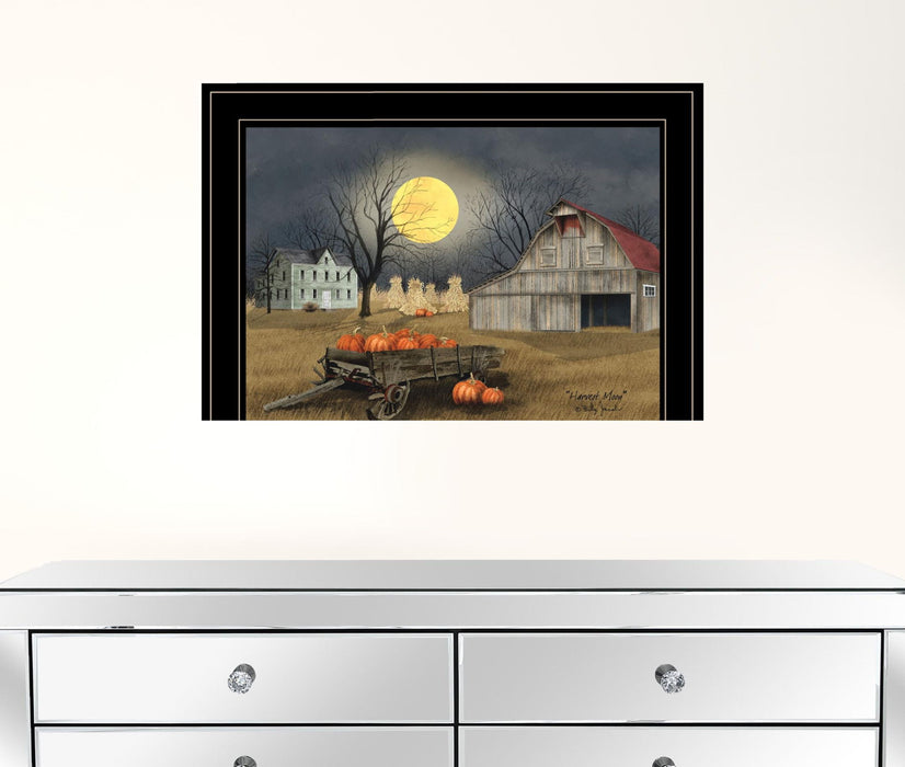 Harvest Moon 7 Framed Print Wall Art - Black