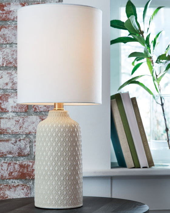 Donnford - Gray - Ceramic Table Lamp